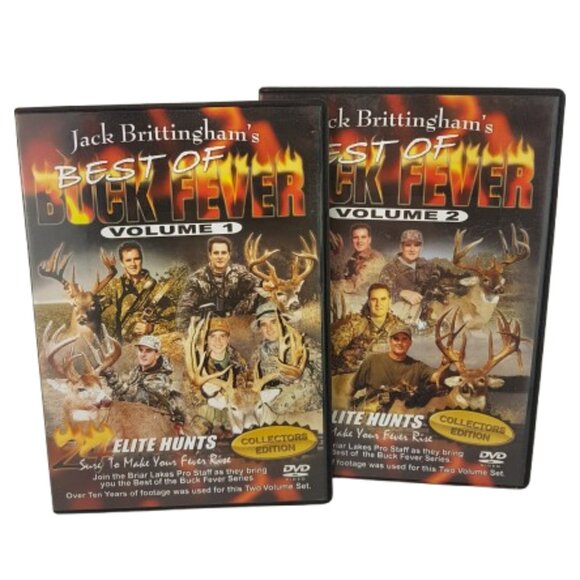 Lot of 2 Hunting DVDs Jack Brittingham's Best of Buck Fever Volume 1 & 2 - Picture 1 of 4